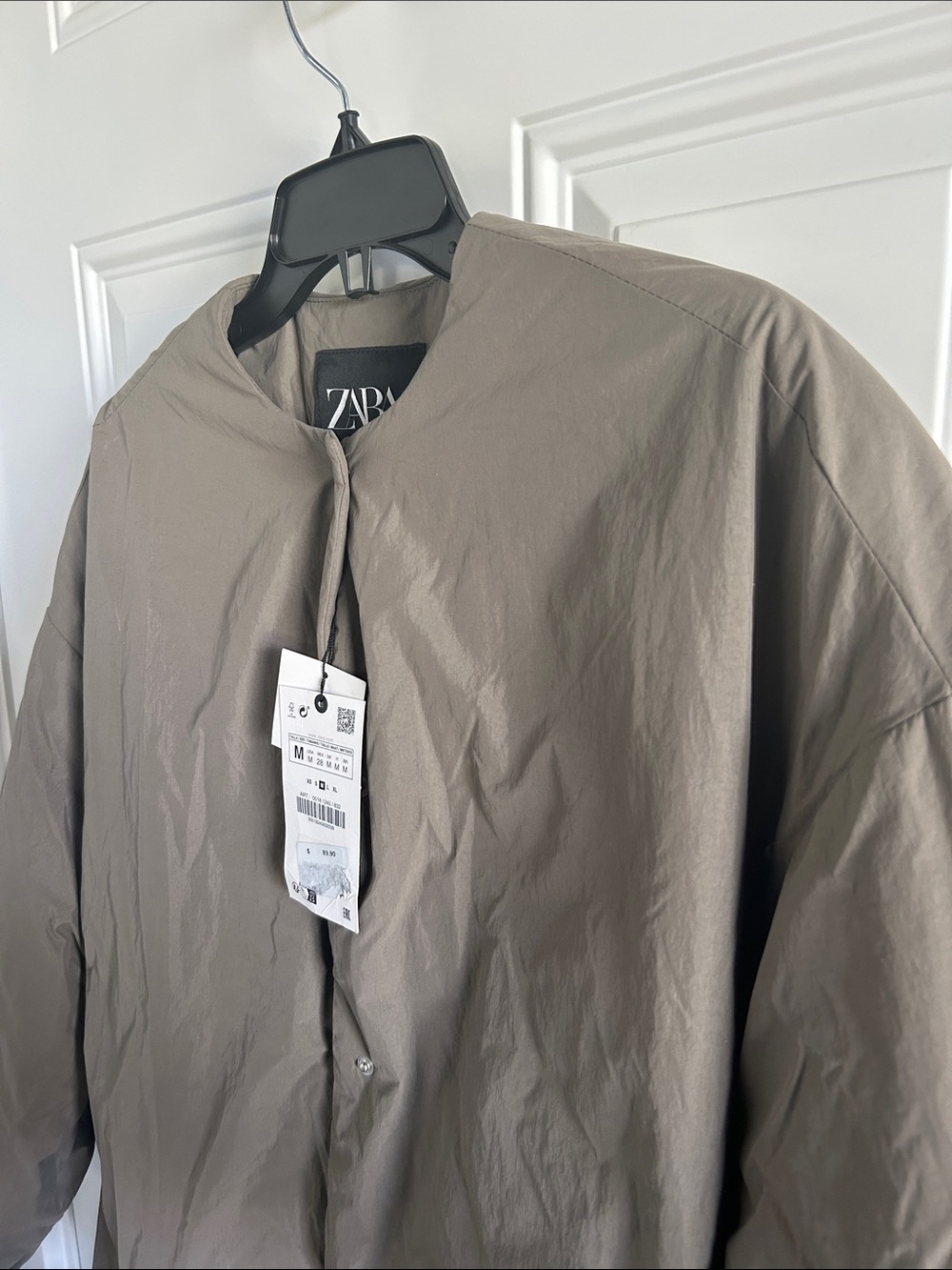 ZARA • Puffer Water Repellent Anorak ZW Collection Jacket Coat Sz M NWT - Picture 6 of 7